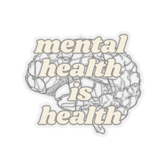 Pegatina minimalista de salud mental es salud