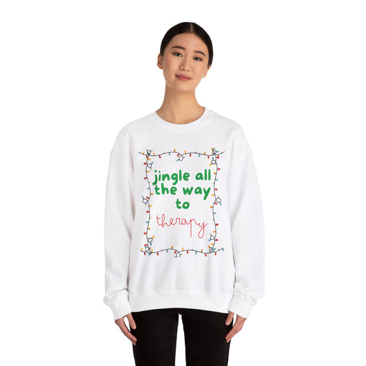 Ugly Christmas Sweater-Jingle All the Way to Therapy