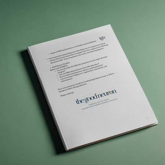 DSM 5 TR Study Checklist *FREE*