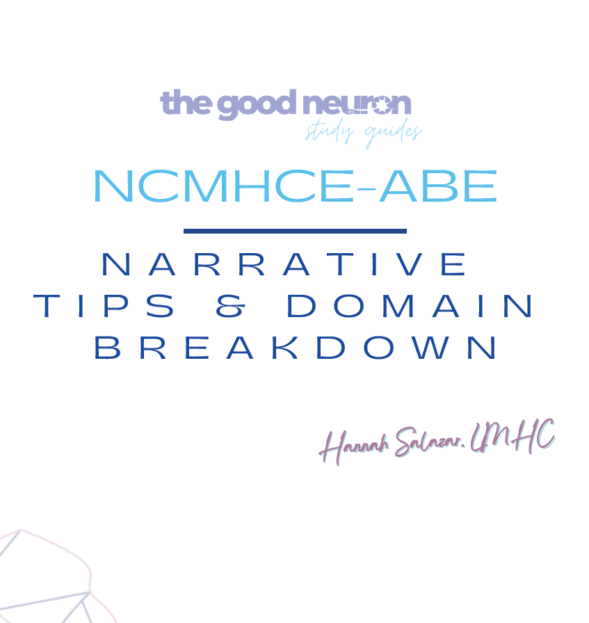 NCMHCE Narrative Tips