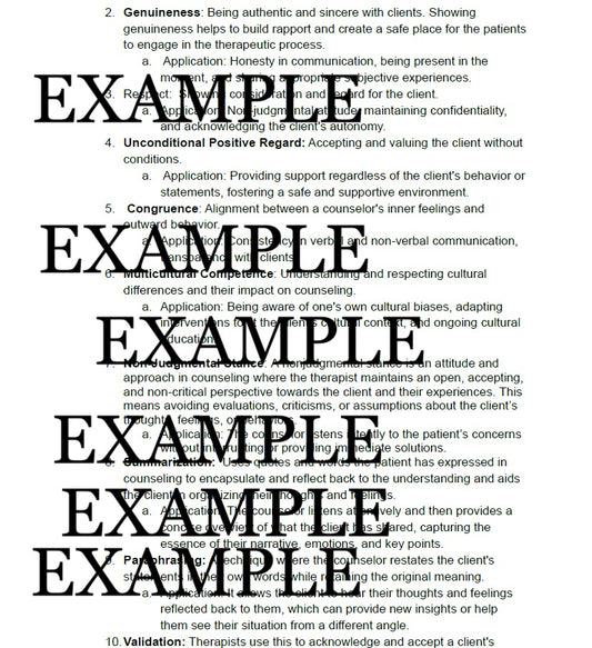 NCMHCE Core Counseling Attributes Study Guide