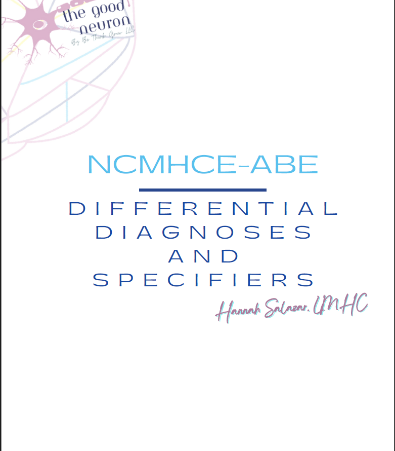 Study Guide for Differential Diagnosing and Specifiers