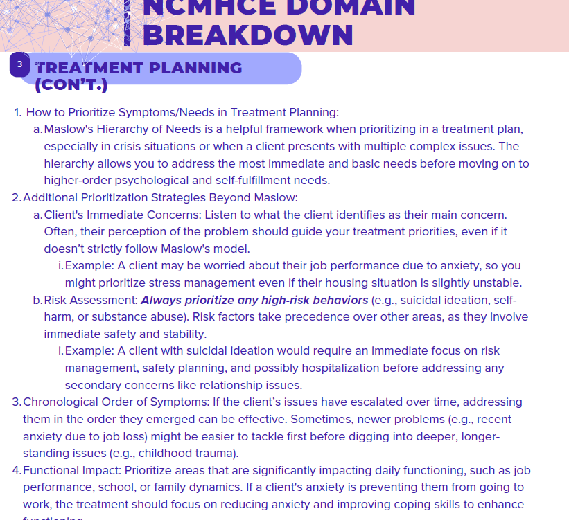 NCMHCE Narrative Tips