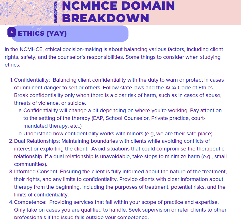 NCMHCE Narrative Tips