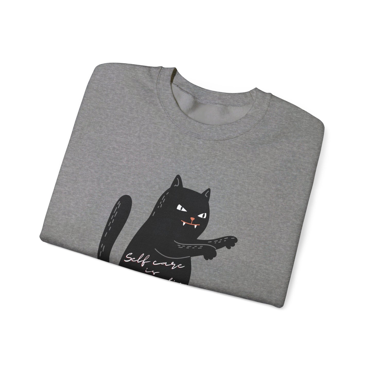 Gato Negro es Fangtastic Crewneck Sudadera