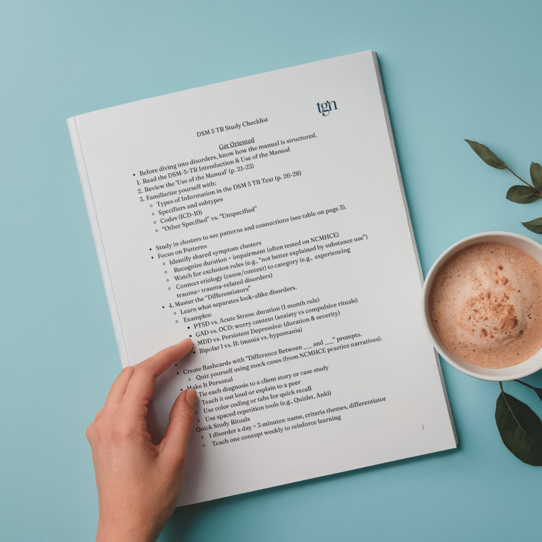 DSM 5 TR Study Checklist *FREE*