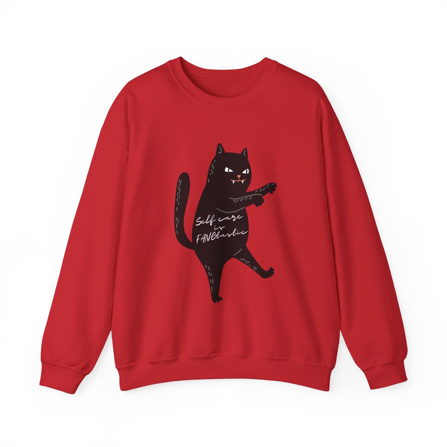 Gato Negro es Fangtastic Crewneck Sudadera