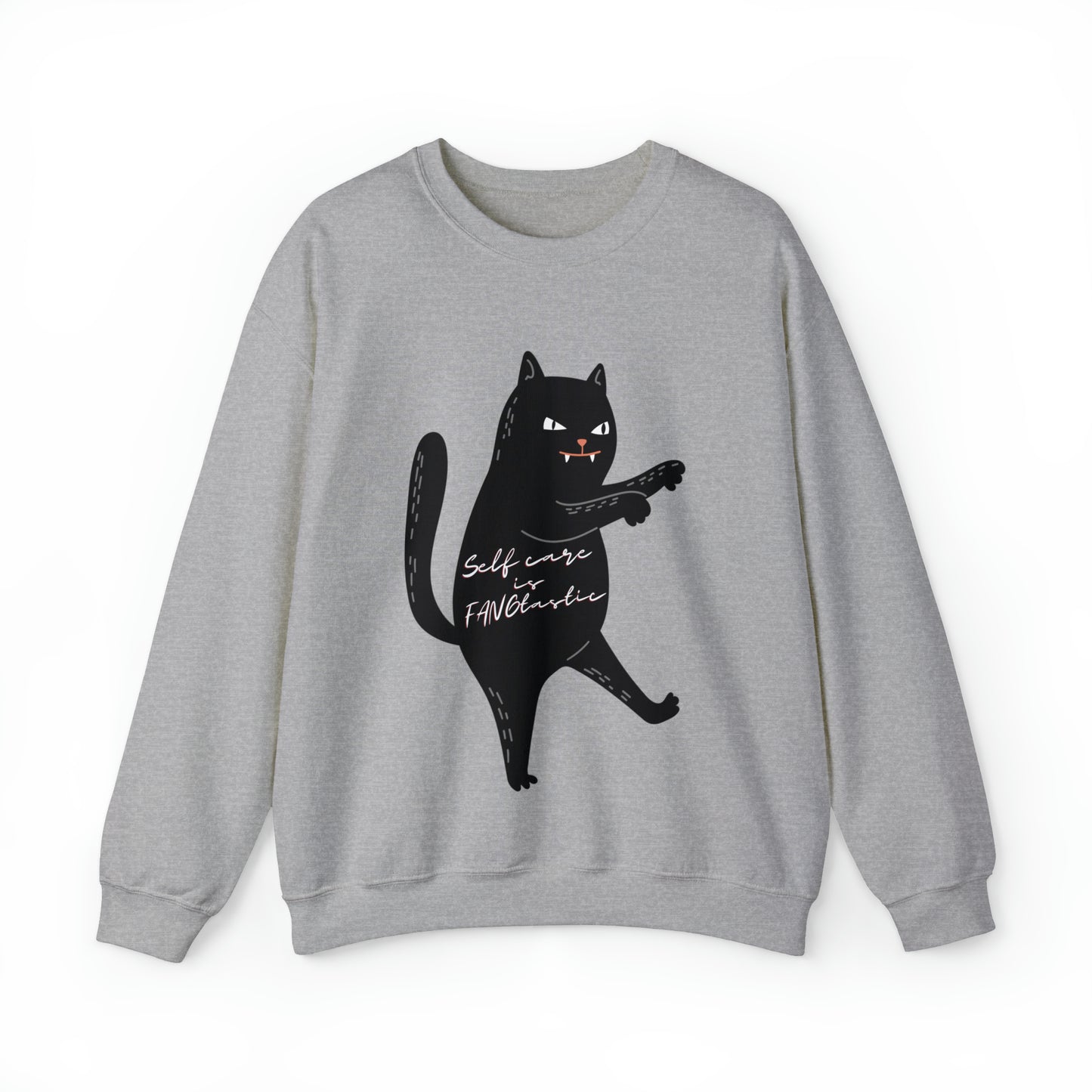 Black Cat is Fangtastic Crewneck Sweatshirt