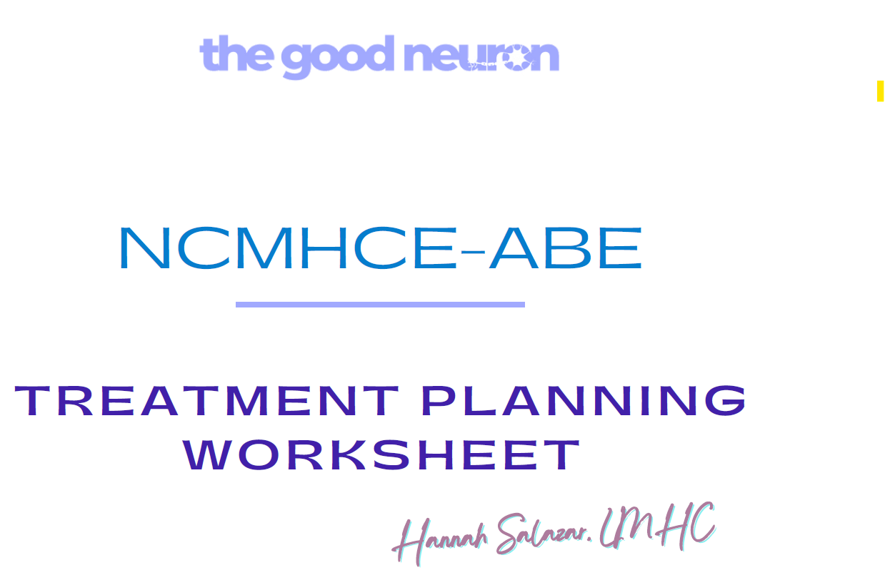 Treatment Planning Worksheet