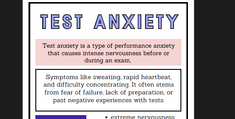 Test Anxiety Infographic + 7 Mindfulness Activities