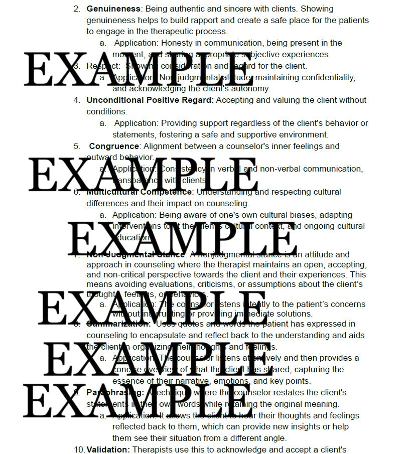 NCMHCE Core Counseling Attributes Study Guide
