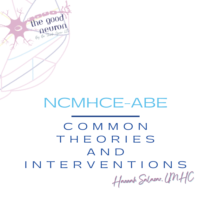NCMHCE Common Theories and Interventions